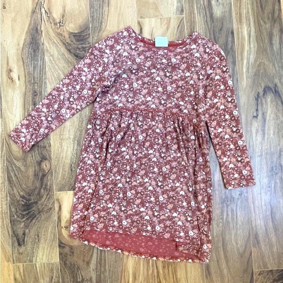2 Girls Dresses/Tunics Bundle // Floral Red and yellow orange // Size 8 girls - Picture 5 of 7